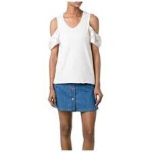 See By Chloe Cold Shoulder Lace Sleeve Top sizie 44  Small Medium